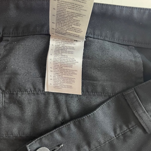 Adidas Solid Black 3 Stripe Performance Golf Pants Men 36 x 32 Polyester Stretch - Picture 6 of 10